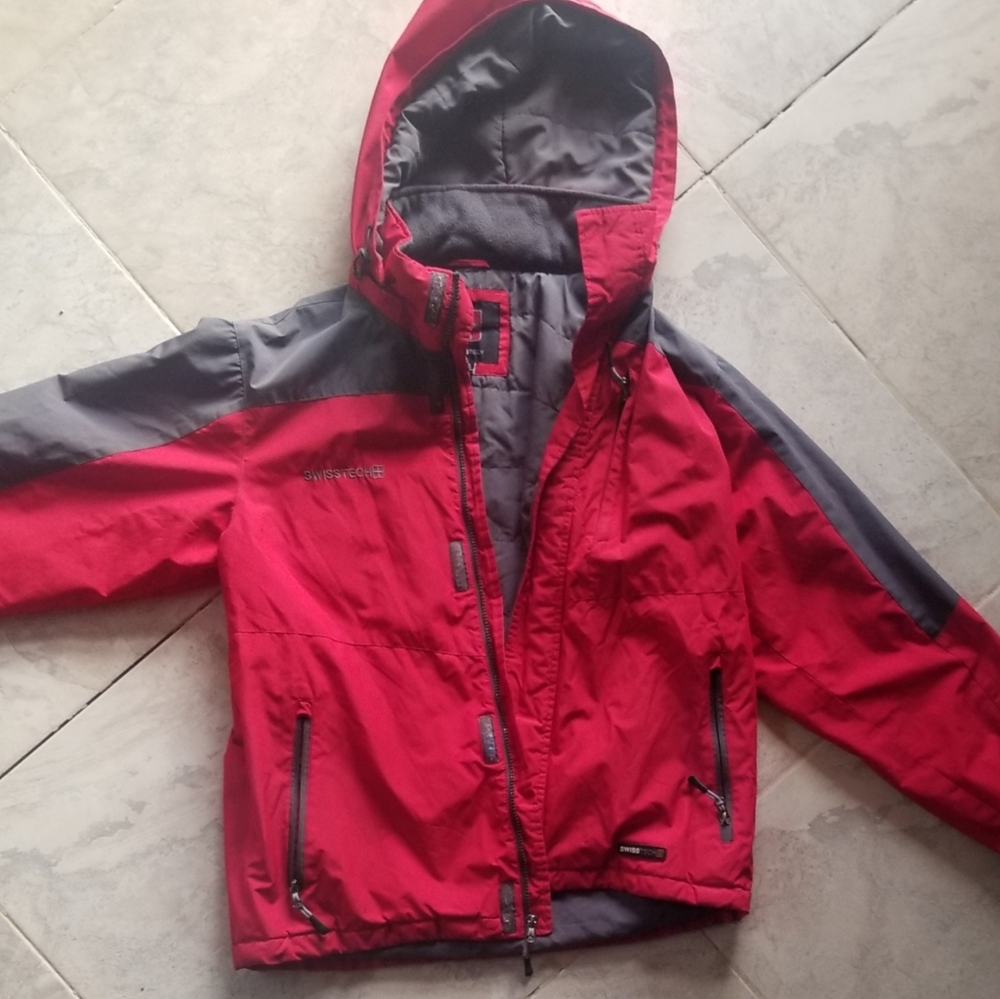 Swiss Tech Red and Gray Performance Jacket - Picture 4 of 4